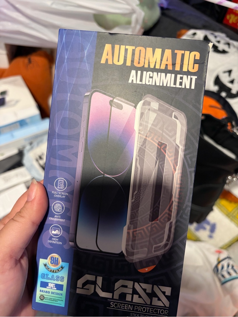 Automatic Alignment Glass Screen Protector - Black iPhone 13 Pro Max/iPhone 14+
